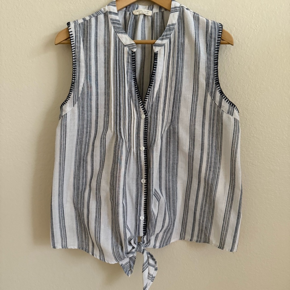 Lovestitch Sleeveless Striped Top Size L